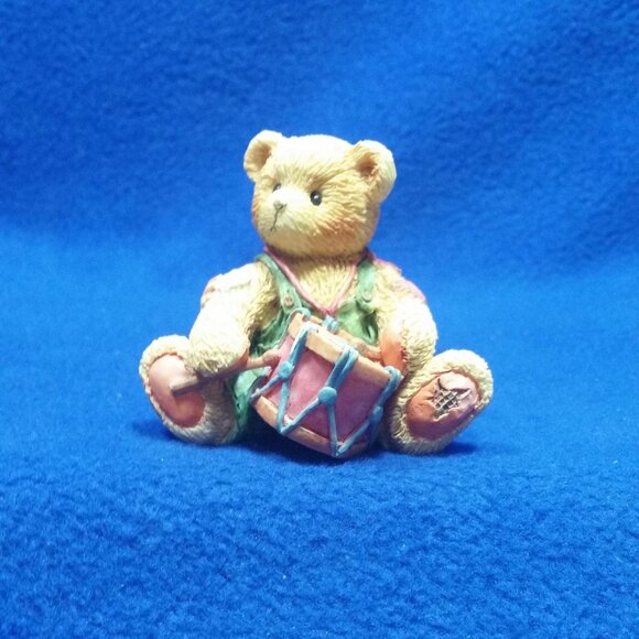 Vintage Cherished Teddies Ronnie I'll Play My Drum For You 912905 Nativity - Picture 9 of 10